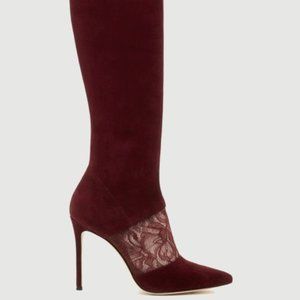 Pour la Victoire - Cerikl Knee High Burgundy Suede Boots